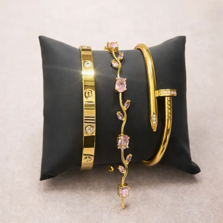 Pack of 3 Bracelets – Nail Cartier, Cartier & Tulip Bracelet Set
