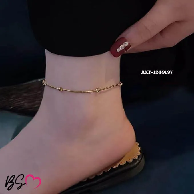 Ball Golden Anklet Bracelet – Elegant Alloy Foot Chain Jewelry for Women - Sku AxT-197